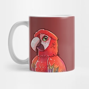 Pocket Cute Red Parrot Mug